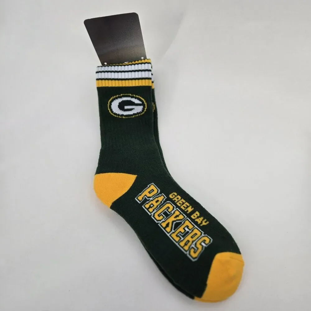 NFL Team Apparel Green‎ Bay Packers Wisconsin Football Crew Socks Mens 10-13